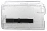 Kartenhalter / Ausweishülle Polycarbonat Hartplastik mit Schieber schwarz