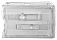 Doppel Kartenhalter / Ausweishlle Polycarbonat Hartplastik mit 2 Schiebern transparent