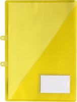 Angebotsmappen / Prsentationsmappen gelb transparent mit Visitenkartentasche