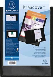 EXACOMPTA Angebotsmappen / Prsentationsmappen Krea Cover / 43501E schwarz mit Visitenkartenfach