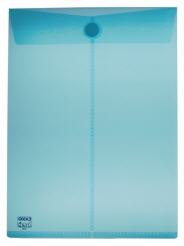 Dokumententaschen Umschlge mit Klettverschluss A4 hoch blau transparent - 10 Stck