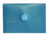 Dokumententaschen Umschlge mit Klettverschluss A7 quer blau transparent - 10 Stck
