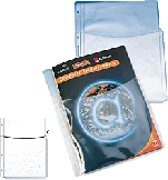 Prospekthüllen A4 mit Tasche Katalog-Hüllen PP-Folie genarbt / geprägt 190my Inh.10