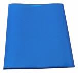 Sichtbuch / Sichthüllenmappe A4 blau transparent mit 10 Hüllen, zusätzlich mit je einer Hülle auf Vorderseite und Rückseite