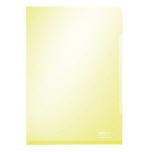 Sichthüllen / Klarsichthüllen Leitz 4153 gelb "Super Premium" A4 Hart PVC glatt glasklar 150my