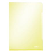 Sichthllen / Klarsichthllen Leitz 4153 gelb "Super Premium" A4 Hart PVC glatt glasklar 150my
