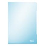 Sichthüllen / Klarsichthüllen Leitz 4153 blau "Super Premium" A4 Hart PVC glatt glasklar 150my