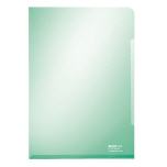 Sichthüllen / Klarsichthüllen Leitz 4153 grün "Super Premium" A4 Hart PVC glatt glasklar 150my